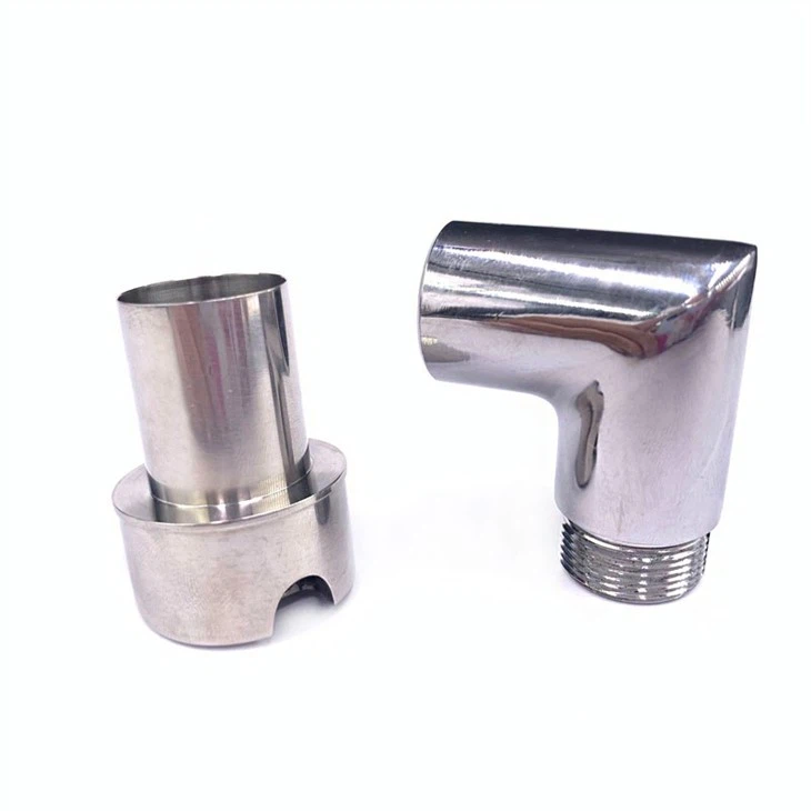 Silver Round Stainless Steel Elbow
